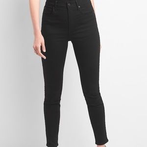 Gap True Skinny super high-waisted black jeans